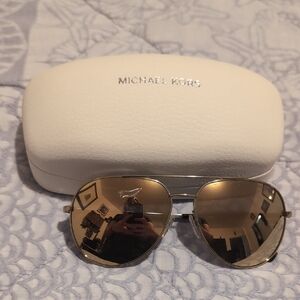Michael Kors Gold-Toned Aviator Sunglasses Rodinara